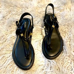 Black Aldo Sandal